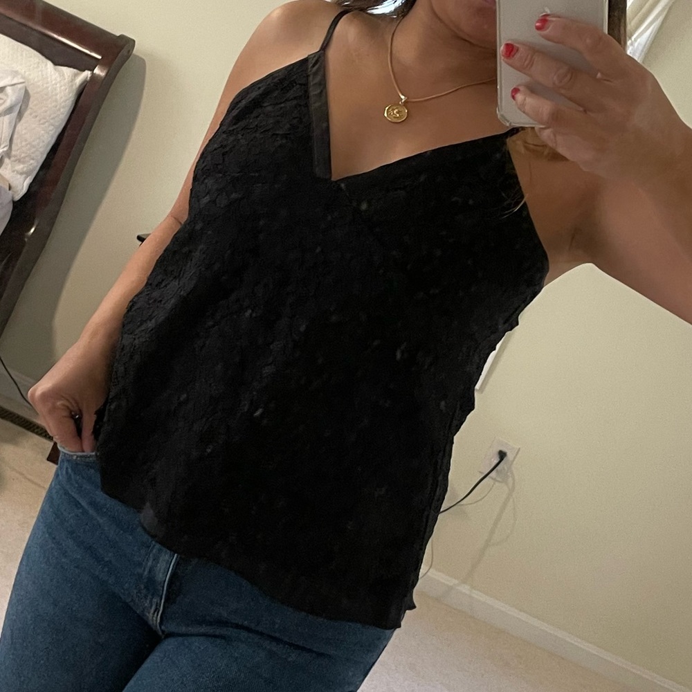 Kenzie | Black Laced Tank Size 10